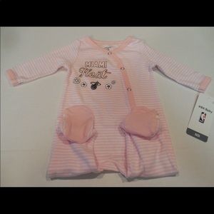 NBA Baby Footie. Miami Heat 3 months NWT